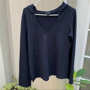 Banana Republic black Stretch hoodie Sz large.  RN 54023.  EUC smoke free home